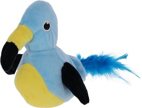 Kerbl Pet Katzenspielzeug Jumping Bird, blau/gelb/schwarz, 17x12,5 cm
