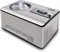 KUMIO 2L Ice Cream Maker with Compressor, No Pre-Freezing, Stainless Steel Machine with LCD Display, Timer, 2-in-1 Ice Cream & Yogurt Maker, 180W, with Ingredient-Inlet Lid for Adding While Churning