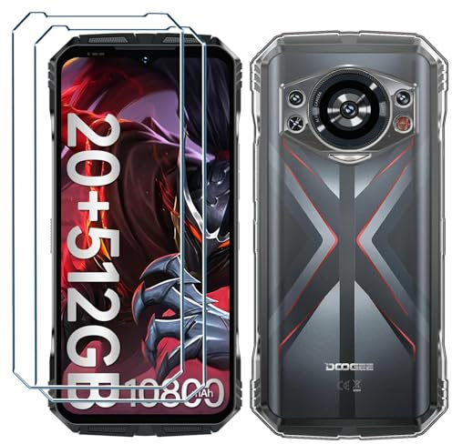 Xiangyun Cover per Doogee S118 Custodia + 2 X Film di Vetro Temperato protezione - Crystal Clear Caso Silicone Trasparente Protettiva TPU Bumper Leggero Morbido Shell Case (6.58)