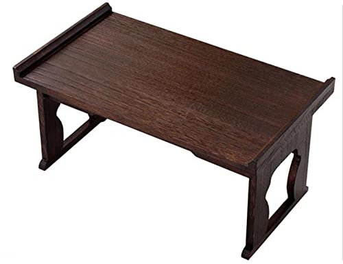 HIARAN Tatami-Teetisch, Couchtisch, Faltbarer Kleiner Couchtisch, japanischer Tatami-Tisch aus Massivholz, Kung-Fu-Teetisch, Erkerfenster, Kleiner quadratischer Teetisch Lucky Star