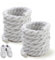 Hioip 10mm Round Rope Shoe Laces for Air Force 1 Sneakers, Thick Cotton Shoelaces Replacement Chunky Shoe Strings for Trainers (White,160cm)