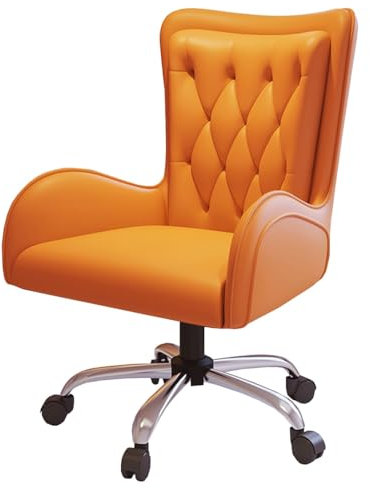 Moderner Chefsessel mit Rückenlehne und Armlehnen, Orange
