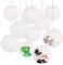 ASelected 12 Stück Lampions Papierlampe Weiße Papier Laterne Hängende Runde Papierlaternen für Hochzeit Geburtstag Feiern Garten Deko (15 cm und 20 cm)