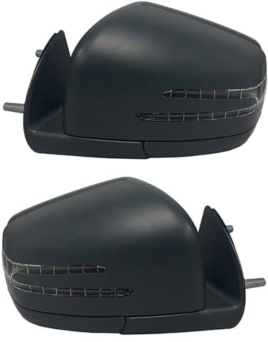 NOTEDI Spiegel Außenspiegel Elektrisch Ersatz für Benz W164 X164 ML GL Cl 2005-2011 Elektrisch Verstellbar, Beheizt, mit Blinklicht Auto Blinker Elektrische Einstellung Spiegel Assy,Pair-Unpainted