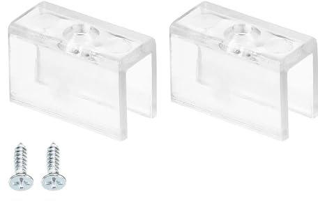 TOP-VIGOR Lot de 20 clips de montage pour bande lumineuse LED, clips de fixation muraux avec vis pour ruban lumineux néon RVB de 5,9 à 6,4 mm, transparent