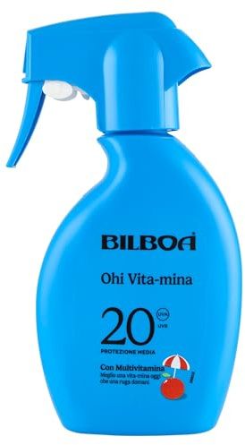 Bilboa Ohi Vita-Minenmilch SPF 20, mit Multivitamin, Besser eine Vita-Mine Heute als ein Rauchen von Morgen, wasserfest, dermatologisch getestet, 200 ml