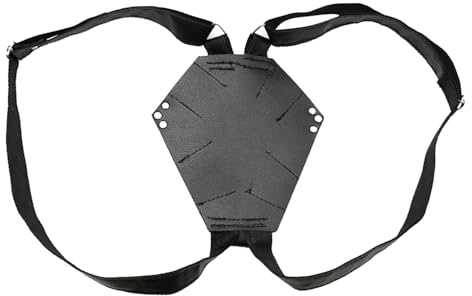 Generisch Double Saber Back Sheath, Pu Leather Saber Holster, Interactive and Fashionable, Adjustable Shoulder Straps, Costume Accessory, Sheath Backpack for Cosplay, Black