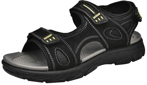 Herren Sommer Outdoor Atmungsaktive Freizeitschuhe Strandschuhe Sandalen Herren Sandalen Größe 47, Schwarz , 39 EU X-Schmal