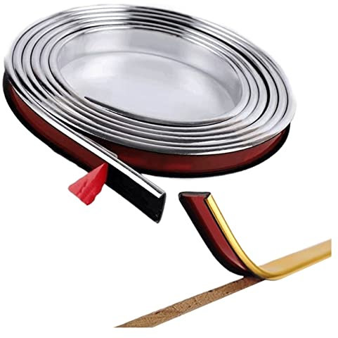 Bande autocollante en forme de U pour plans de travail et armoires de cuisine Argenté 100 mm