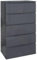 HOMCOM Commode 5 tiroirs, Commode Chambre Meuble de Rangement épuré avec mécanisme de Fermeture en Douceur, Style Moderne, pour Salon, Chambre à Coucher, 53 x 33 x 100 cm, Gris Brillant