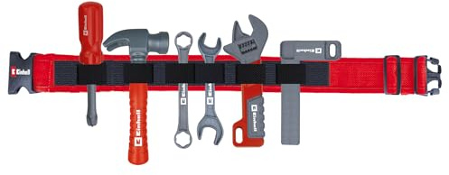 Einhell KIDS Werkzeuggürtel 7-teilig, Gürtel mit 6 Werkzeugen, Größe ca. 85x10x1 cm