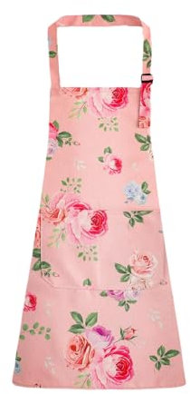 MOAZIFI Kochschürze Damen, Wassertropfenresistent, Baumwollschürze Mit Verstellbaren Schürzen Für Damen, Küchenschürze, Zum Kochen, Backen, Malen, Hausarbeiten