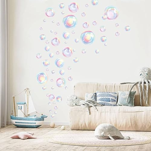Dayker 2 Bogen Blasen-Wandaufkleber, bunte Blasen-Wandsticker | Abnehmbare PVC-Ausschnitte Ozeandekor, Unterwasserwelt-Dekoration für Zimmer, Kinderzimmer, Geburtstag, Unterwasser-Party