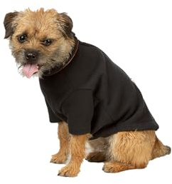 Fleece Dog Jumper Full Zip Pet Puppy Coat UK Made Dog Clothes 4 Colours (Grey, M)