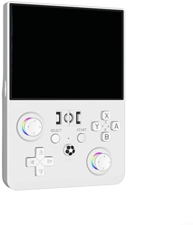 CWOQOCW Console retrò IPS da 45 pollici per R36MAX2, 18000+ giochi precaricati, processore dual core, joystick staccabile, oltre 30 emulatori, gamer portatile compatto per adulti e bambini (bianco)
