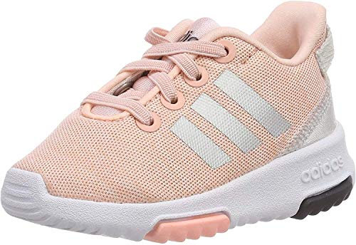 adidas Garçon Mixte bébé Racer TR Sneakers Basses, Rose (Haze Coral/Silver Metallic/Footwear White), 23 EU