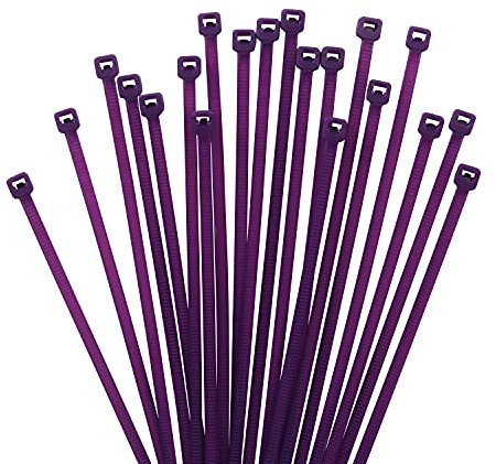XINGO 1000 PCS Purple Cable Ties, 100mm x 2.5mm, 18lb Strength, Small Tie Wraps Self-Locking Nylon Zip Ties for Indoor and Outdoor Use