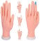 Nail Hand Practice Model Movable Fake Fingers, Reusable For Acrylic Nail For Nail Art Practice Manicure Practice