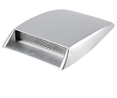 Capot de Protection, Keenso Couvercle d’Aération Décoratif Couvercle de Ventilation de Capot d'Autocollant d'Ecoulement d'Air de Voiture Universel (Silver)