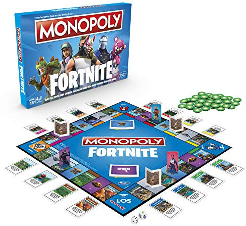 Hasbro Monopoly E6603100 Monopoly Fortnite Edition, Familienspiel, Multicolor
