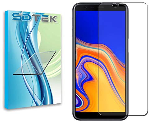 SDTEK *2 Pack Protection écran pour Samsung Galaxy J6 + Plus Verre Trempé Résistant aux éraflures Glass Screen Protector Vitre Tempered Film Protecteur
