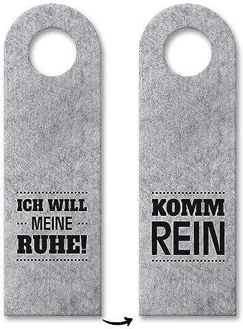 trendaffe - Ich Will Meine Ruhe oder Komm rein Türhänger in Grau Zimmertüre Hinweis Wohnung