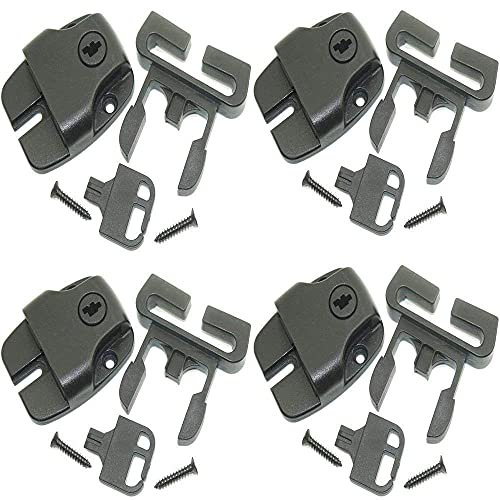 Pmsanzay Reparatur-Set für Spa-Whirlpool-Abdeckungen, Reparatur-Set, Clipschloss mit Schlüsseln und Hardware für Spa, Whirlpools und andere, 4 Stück