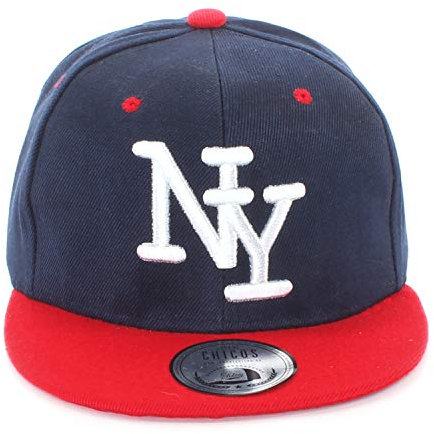 New Boy Girl NY New York süße Unisex Schwester Bruder Kindercap Hai Tiger Adler Prince Kinder Cap Snapback und Mütze 49-58cm Kopfumfang (One Size, NY-Marine-Red-Wht)