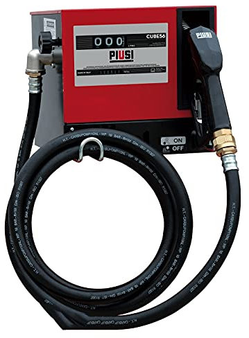 PIUSI Komplettset Dieseltankstelle mit Pumpe 56 l/min, Automatische Zapfpistole, Mechanischer Zählwerk, 4 m Schlauch, Stromversorgung 230V/50Hz | Cube 56 00057500C