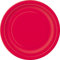 Unique Party- Assiettes en Carton Écologiques-18 cm-Couleur Rouge-Paquet de 8, 3124EU, Red