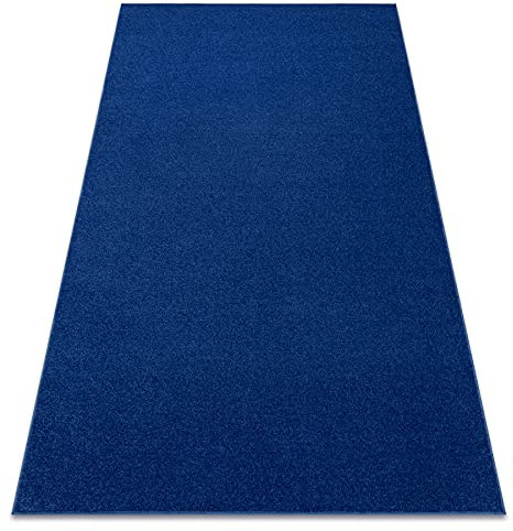 rugsx Einfarbiger Teppich Eton für Zimmer, Wohnzimmer, Schlafzimmer, Teppichboden Auslegware, dunkelblau, Verschiedene Größen, 400x500 cm