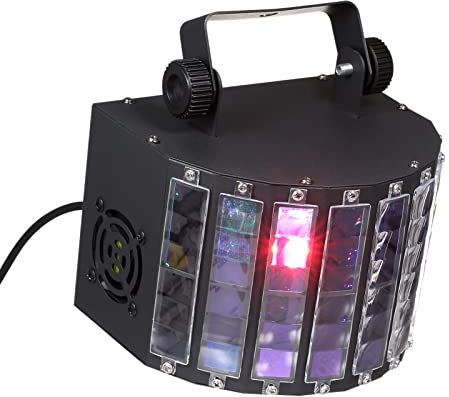 Neoglint RGBW DJ Projektor Discolicht Partylicht, 24W RGBW Flash Light Led Disco Beleuchtung 7 Kanal DMX 512 100-240V