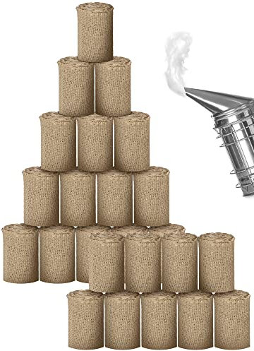 6 Pound Bee Smoker Fuel for Beekeeping Jute Burlap Smoker Fuel Rolls Bee Hive Smoker Fuel, Easy to Light, Burn for a Long Time, Produce Clean and Cool Smoking for Beehive Smoker