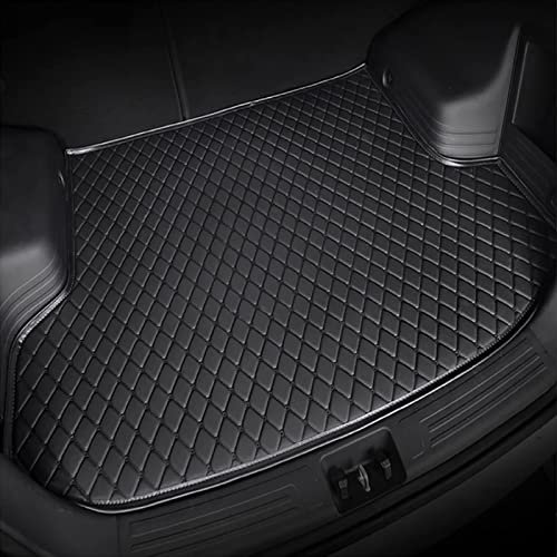 MIYUNI Coche Cuero Alfombrillas Maletero para Ford Focus Mk3 Hatchback 2011-2018, Maleteros Alfombra Bandeja Carga Forro Protectora Duradero Accesorios Coche,B/All-Black