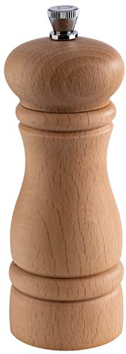 APS 40574 Salzmühle aus Buchenholz, Keramikmahlwerk, Ø 5,5 cm, Höhe 15,5 cm