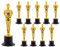 EULAPGOE 10 Stück Goldene Trophäenstatuen, Trophäen aus Plastik, Party-Feiern, für Preisverleihung, Partypreise, Sportfeier(Gold)