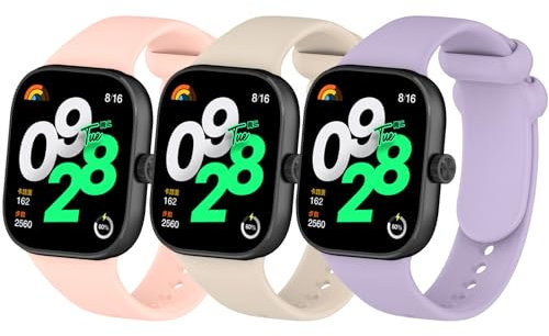 Xisair 3 Pulseras Compatibles con Redmi Watch 4 & Xiaomi Band 8 Pro, Correa de Repuesto Smart Band para Reloj Inteligente Deportiva, Pulsera de Silicona para Señoras y Hombres