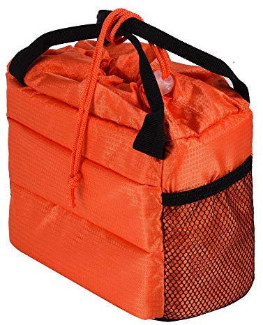 ZLXHDL Kameratasche Einsatz 20 x 10 x 18 cm – Wasserdicht & Stoßfest – DSLR Fototasche mit gepolsterter Trennwand – Kamera-Innentasche für Rucksack(Orange)
