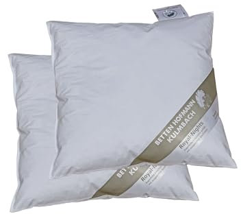 2 Stück Hofmann Bayern Kissen Kopfkissen 35x35 cm Federkissen 30% Daunen 140g