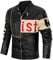 YXYSZZ Herren-Motorradjacke aus PU-Leder, Winter, Motorradbekleidung, modisch, warm, Z2726bk, XXX-Large