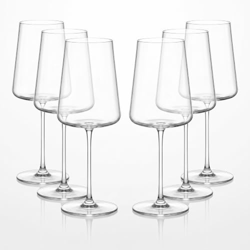 RONA Mode Bordeauxgläser 680 ml, 6er Set aus Kristallglas für Rotwein | 6 Bordeauxgläser aus Kristallglas, 680 ml – großer Kelch für Bordeaux und kräftige Rotweine, modern und spülmaschinenfest