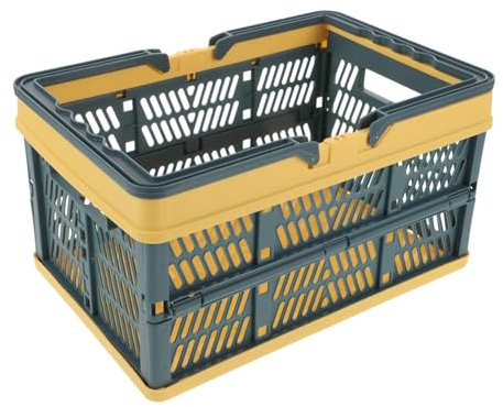 KONTONTY Faltbarer Einkaufskorb Aus Kunststoff Klappbarer Korb Für Obst Und Gemüse Praktisch Und Platzsparend Für Zuhause Und Camping