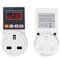 Btkigl AC 220V 16A Adjustable Power Surge Protector Plug Voltage Safe Protector Automatic Voltage Protector Socket Universal/UK (UK With Display)