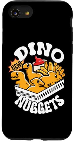Dino Nuggets Funny Trex Dinosaur Chicken Nug Lover Foodie Case for iPhone SE (2020) / 7 / 8