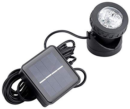 Natudeco Solar-Teichbeleuchtung, 6 LEDs, Landschafts-Solarstrahler, Unterwasser-U-Boot-Lampe für Rasen, Aquarium, Pool im Freien