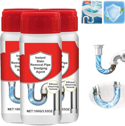 Agente de dragado de tuberías, agente desatascador de desagües espumoso, potente agente desatascador de tuberías, limpiador de desagües de fregaderos para la limpieza de tuberías de inodoros y cocinas