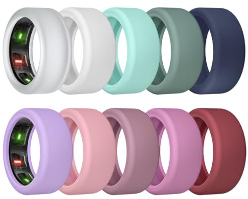 sylacor Ring Case for Oura Ring Gen 4/Gen 3, Anti-Scratch Elastic Silicone Ring Protective Cover for Men Women Working Out Gym