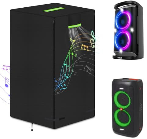 Lautsprecher Abdeckung,Lautsprecherhülle Staubschutz Schutzhülle für JBL Partybox 310 300 und JBL 200,600D Oxford Schwerlast Reißfest Soundcover,100% wasserdicht,37.5 * 33 * 69.5cm (Schwarz)