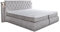Riess Ambiente Design Boxspringbett Palazzo - 180x200cm - grau Samt - Bettkasten LED-Beleuchtung Topper
