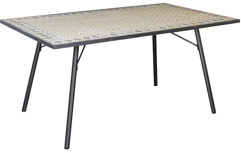 Gruppo Maruccia - Gartentisch aus Keramik-Mosaik - Rechteckig, handwerkliche Verarbeitung - 150 x 80 Zentimeter